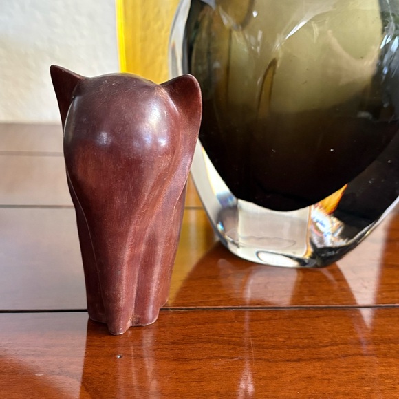 1970s Modernist Mini Elephant Sculpture Wood - Picture 2 of 7